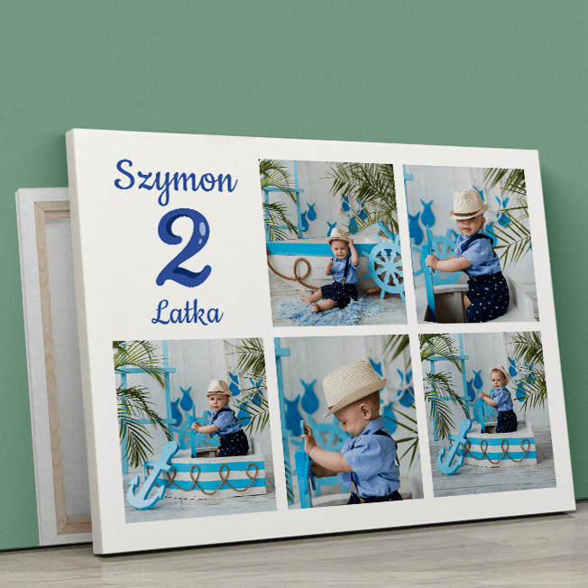 Urodziny chłopca - druk na płótnie, spersonalizowany prezent dla dziecka - Adamell.pl