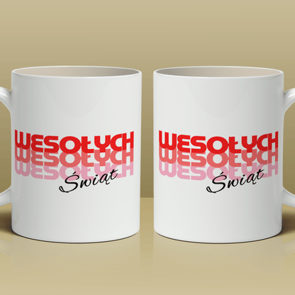 Wesołych Świąt - Kubek z nadrukiem, prezent dla niej - Adamell.pl