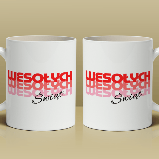 Wesołych Świąt - Kubek z nadrukiem, prezent dla niej - Adamell.pl