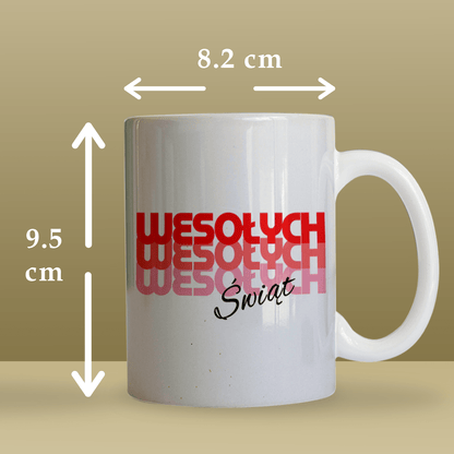 Wesołych Świąt - Kubek z nadrukiem, prezent dla niej - Adamell.pl