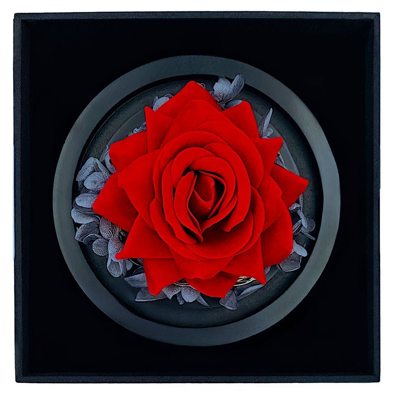 Wieczna Czerwona Róża w szklanej kopule LED + GRATISY - Adamell.pl - Wyjątkowe Prezenty