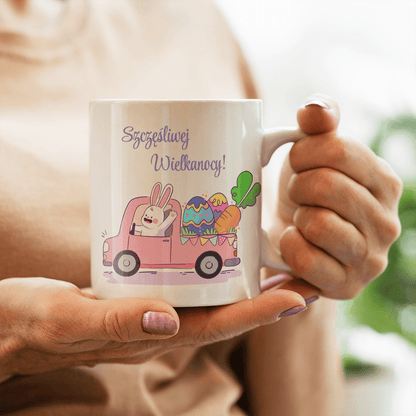 Wielkanoc! - 1x Kubek z nadrukiem, spersonalizowany prezent dla niej - Adamell.pl