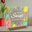 Wielkanocne życzenia - Druk na szkle, spersonalizowany prezent na Wielkanoc - Adamell.pl