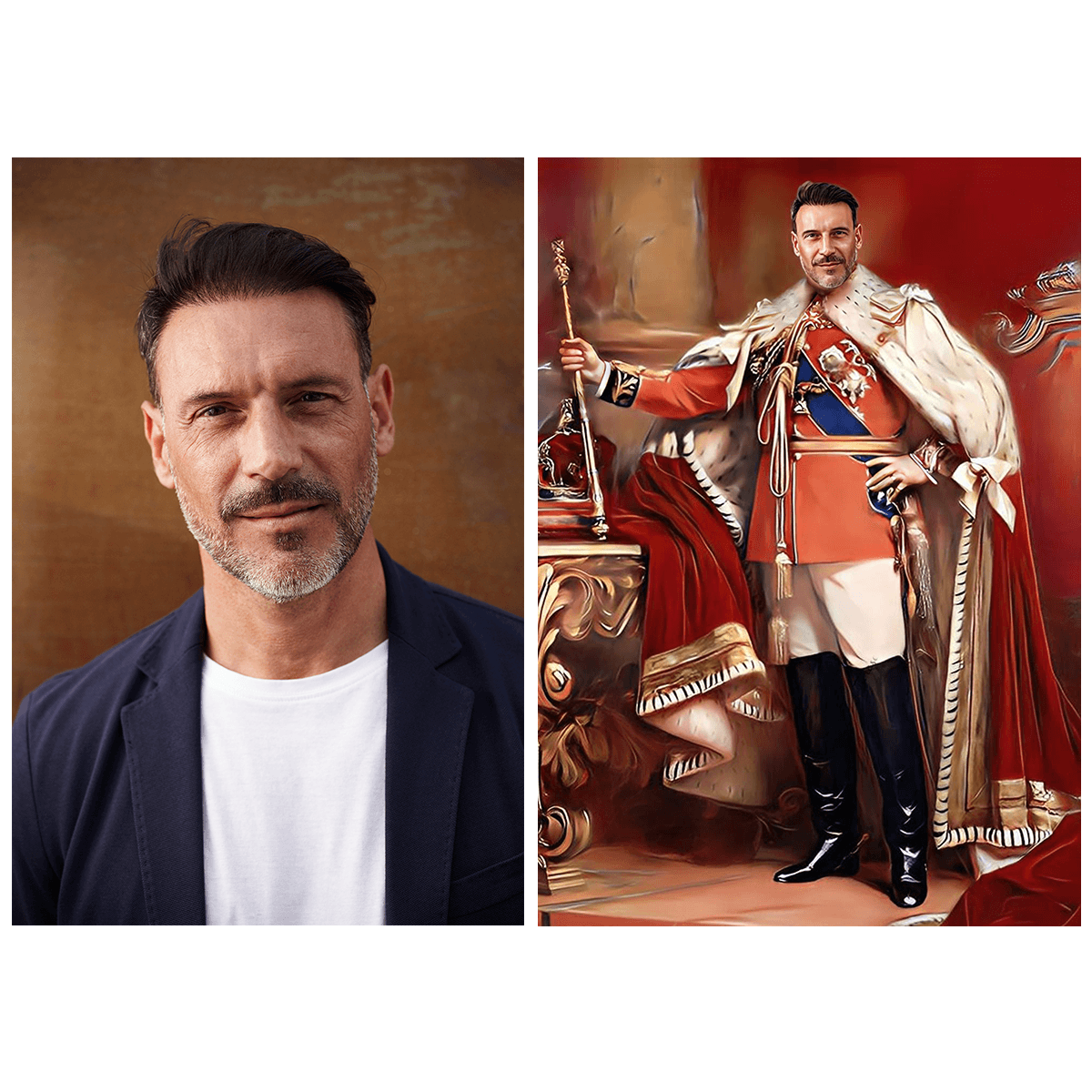 Władca portret - druk na płótnie, spersonalizowany prezent dla niego - Adamell.pl - Wyjątkowe Prezenty