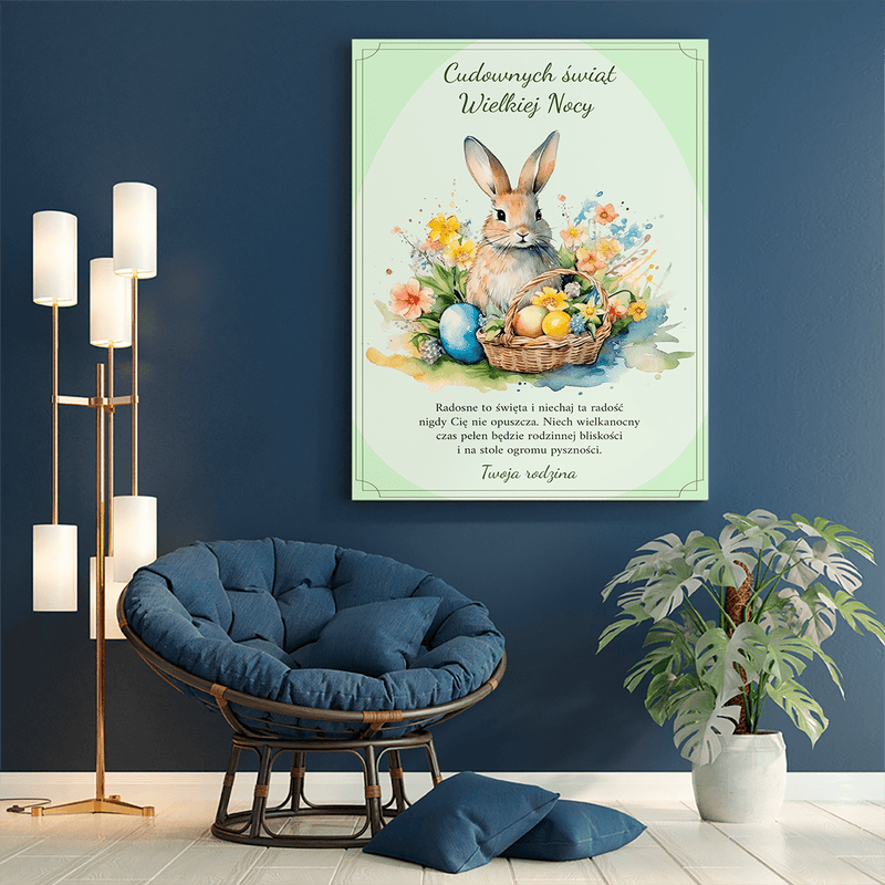 Wspaniała Wielkanoc - druk na płótnie, spersonalizowany prezent dla rodziny - Adamell.pl