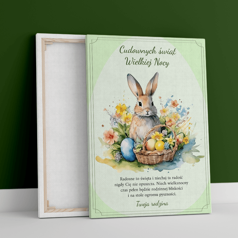 Wspaniała Wielkanoc - druk na płótnie, spersonalizowany prezent dla rodziny - Adamell.pl
