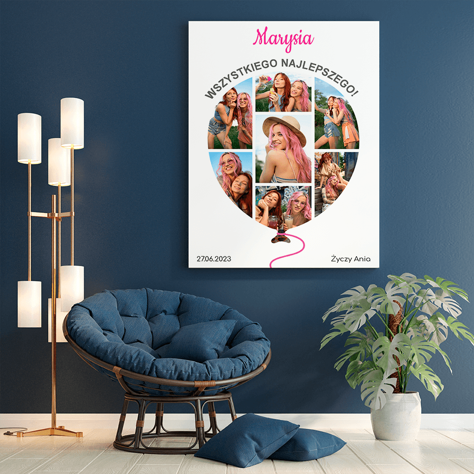 Wszystkiego, co najlepsze - druk na płótnie, spersonalizowany prezent - Adamell.pl - Wyjątkowe Prezenty