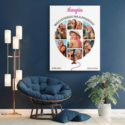 Wszystkiego, co najlepsze - druk na płótnie, spersonalizowany prezent - Adamell.pl - Wyjątkowe Prezenty