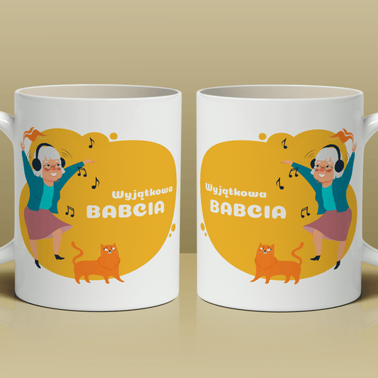 Wyjątkowa Babcia - 1x Kubek z nadrukiem, spersonalizowany prezent dla babci - Adamell.pl