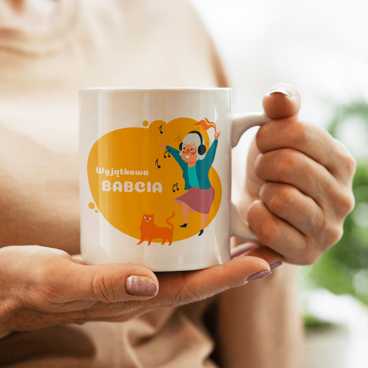 Wyjątkowa Babcia - 1x Kubek z nadrukiem, spersonalizowany prezent dla babci - Adamell.pl
