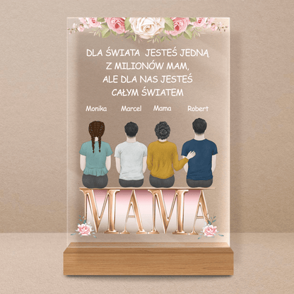 Wyjątkowa mama - Druk na szkle, spersonalizowany prezent dla mamy - Adamell.pl