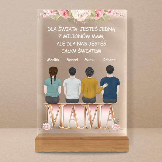Wyjątkowa mama - Druk na szkle, spersonalizowany prezent dla mamy - Adamell.pl