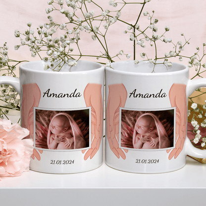 Z okazji narodzin - 1x Kubek z nadrukiem, spersonalizowany prezent dla dziecka - Adamell.pl