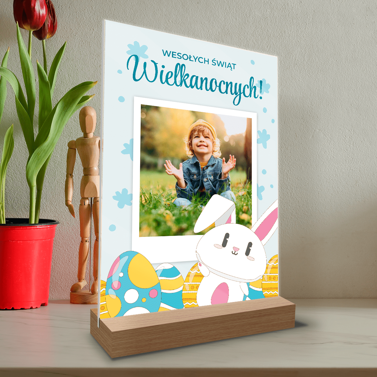 Zdjęcie wielkanocne - Druk na szkle, spersonalizowany prezent dla dziecka - Adamell.pl