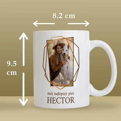 Zdjęcie z psem + imię - 1x Kubek z nadrukiem, spersonalizowany prezent - Adamell.pl