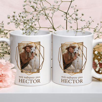 Zdjęcie z psem + imię - 1x Kubek z nadrukiem, spersonalizowany prezent - Adamell.pl
