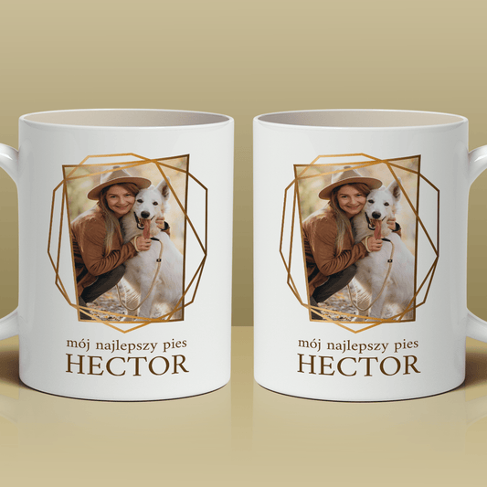 Zdjęcie z psem + imię - 1x Kubek z nadrukiem, spersonalizowany prezent - Adamell.pl