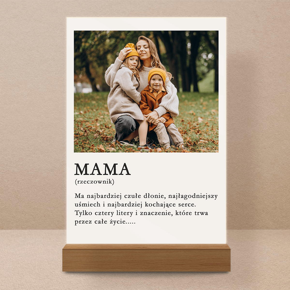 Znaczenie słowa MAMA - Druk na szkle, spersonalizowany prezent dla mamy - Adamell.pl