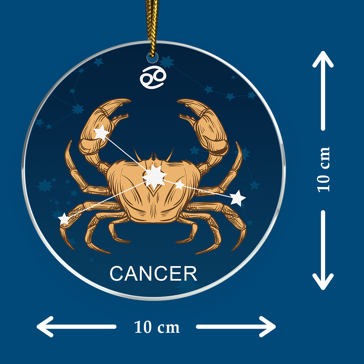 Zodiak rak - bombka choinkowa, spersonalizowany prezent dla niej - Adamell.pl