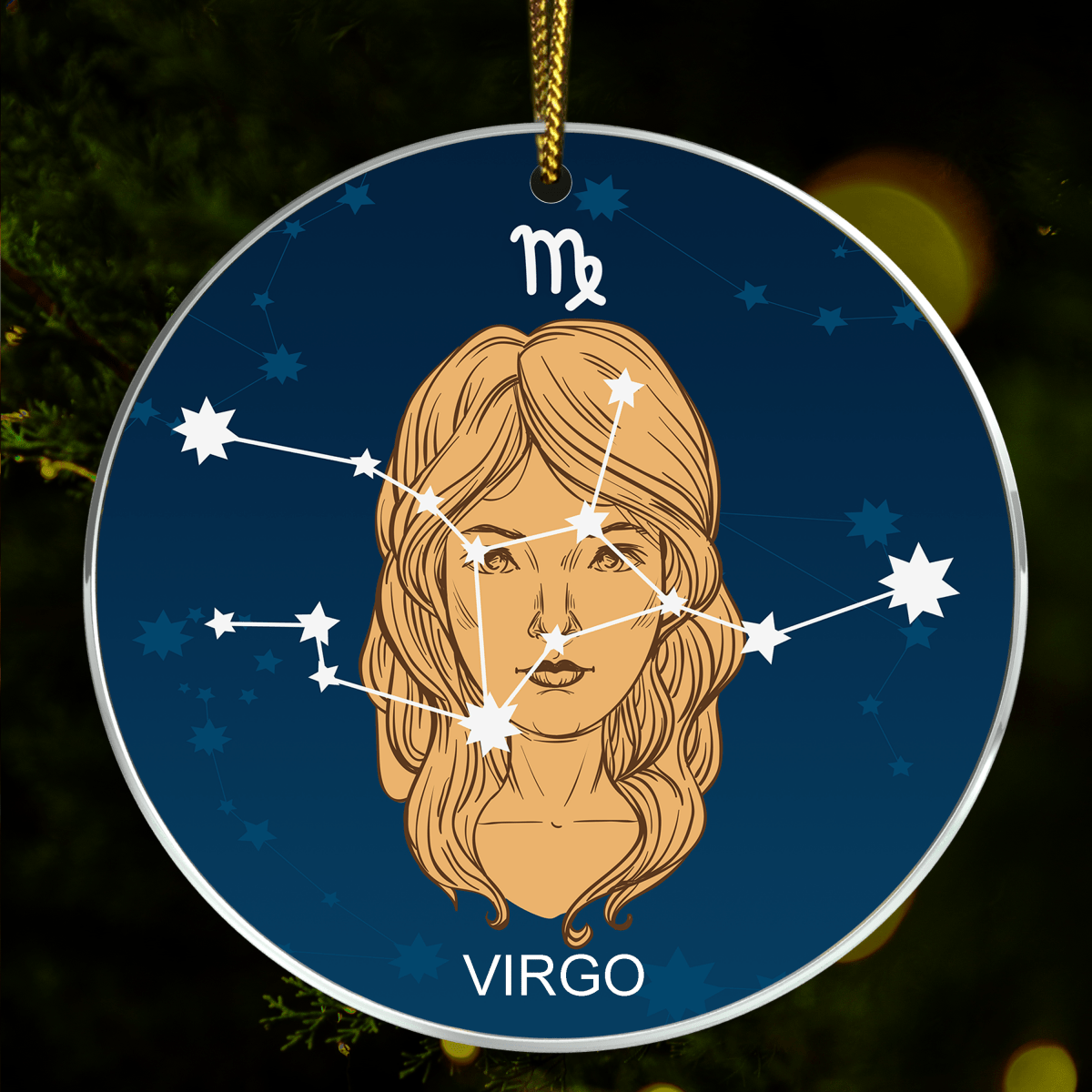 Zodiakalna panna - bombka choinkowa, spersonalizowany prezent dla brata - Adamell.pl