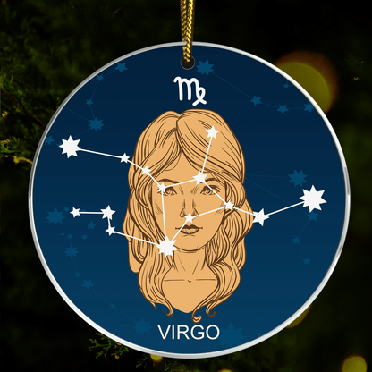 Zodiakalna panna - bombka choinkowa, spersonalizowany prezent dla brata - Adamell.pl