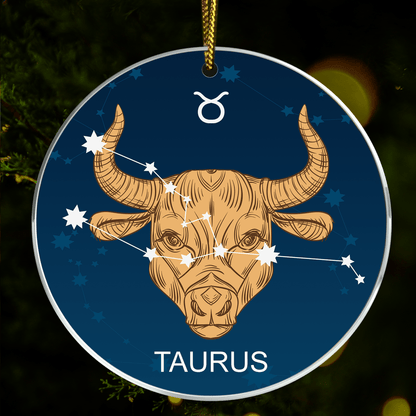 Zodiakalny byk - bombka choinkowa, spersonalizowany prezent dla chłopaka - Adamell.pl