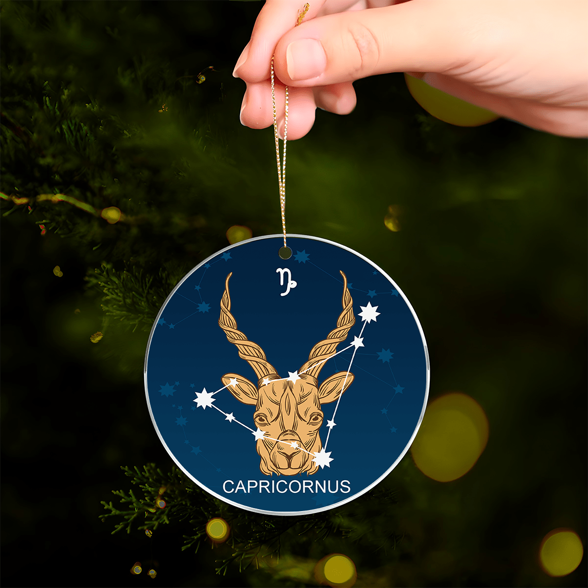 Zodiakalny koziorożec - bombka choinkowa, spersonalizowany prezent dla męża - Adamell.pl
