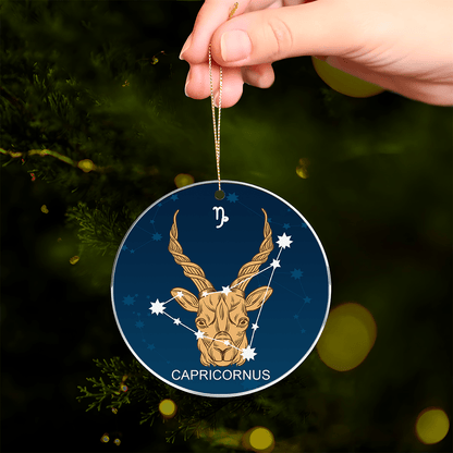 Zodiakalny koziorożec - bombka choinkowa, spersonalizowany prezent dla męża - Adamell.pl