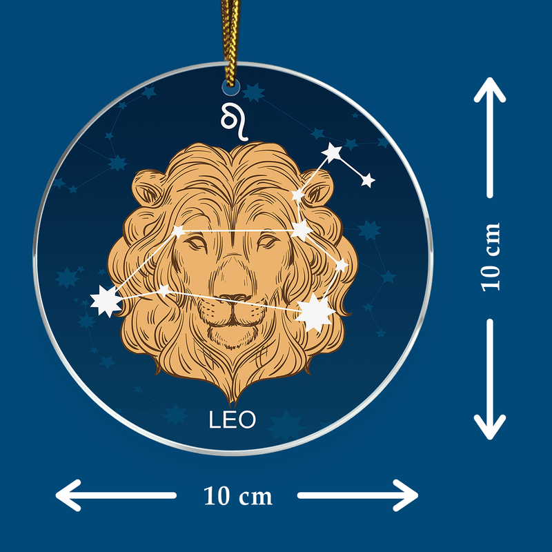 Zodiakalny lew - bombka choinkowa, spersonalizowany prezent dla dziecka - Adamell.pl