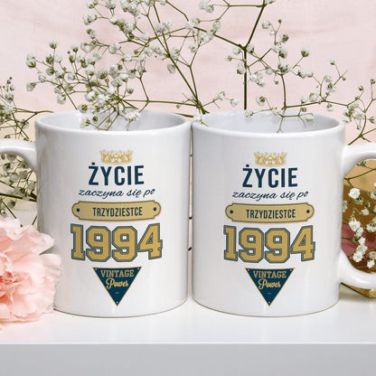 Życie po 30 - 1x Kubek z nadrukiem, spersonalizowany prezent dla niego - Adamell.pl