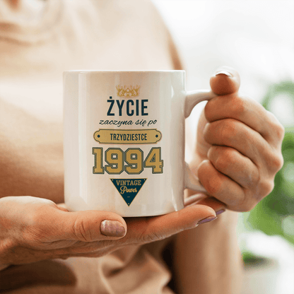 Życie po 30 - 1x Kubek z nadrukiem, spersonalizowany prezent dla niego - Adamell.pl