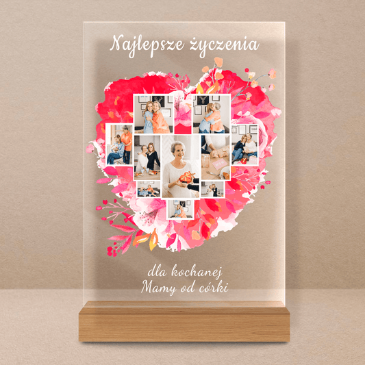 Życzenia dla mamy - Druk na szkle, spersonalizowany prezent dla mamy - Adamell.pl - Wyjątkowe Prezenty