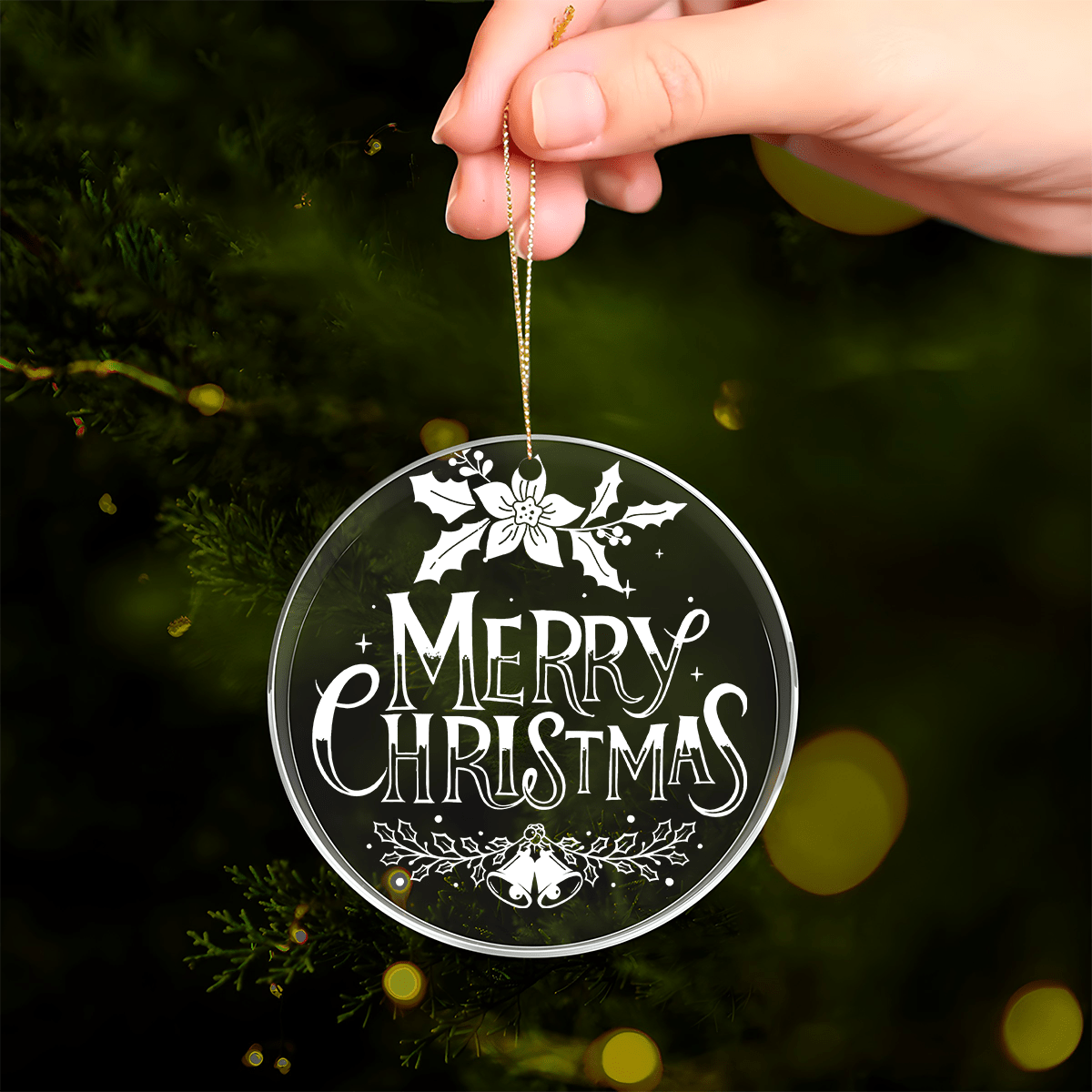 Życzenia Merry Christmas - bombka choinkowa, spersonalizowany prezent dla dziadka - Adamell.pl